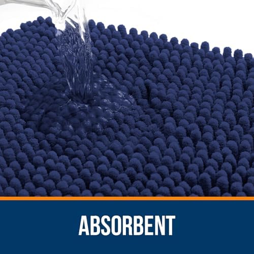 OLANLY Bathroom Rugs 35x24, Extra Soft Absorbent Chenille Bath Rugs - Image 4