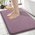 OLANLY Memory Foam Small Bathroom Rugs 24x16, Absorbent Bath Mat, Deep Plum by OLANLY