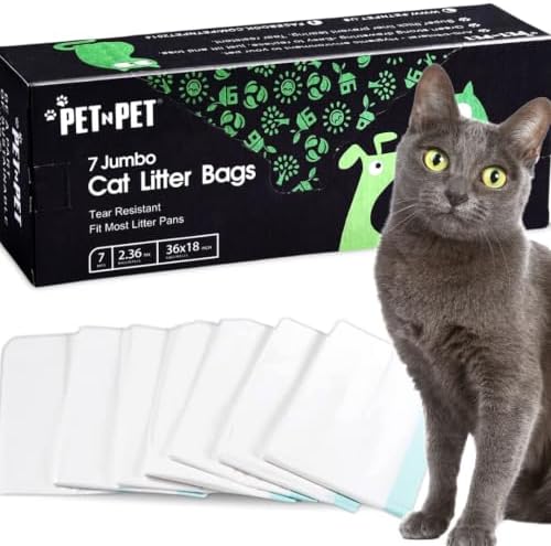 Pet N Pet Jumbo Cat Litter Box Liners, Heavy Duty, Drawstring by PETNPET