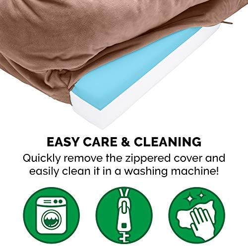Furhaven Cooling Gel Dog Bed for Medium/Small Dogs w/ Removable Bolsters & - Image 6