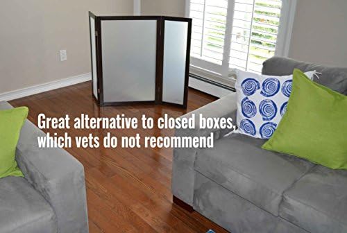 PetFusion Privacy Screen Cat Litter Box Furniture, Walnut Brown - Image 2
