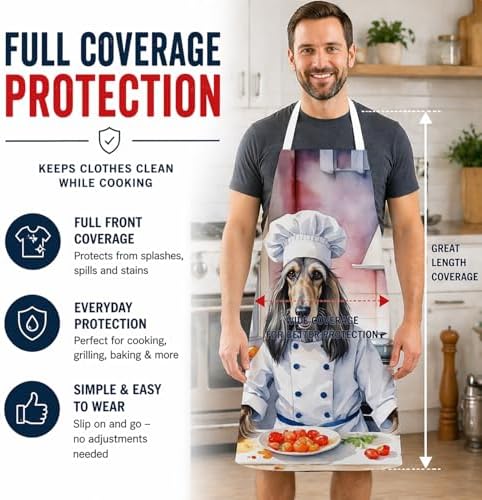 Caroline's Treasures Afghan Hound The Chef Apron Cooking Kitchen Server Baking - Image 3