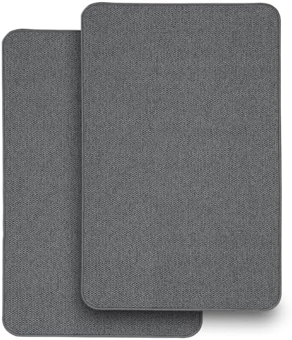 2 Pack Bathroom Rugs 17x27Inch, Thin Bath Mat by HOMTEB