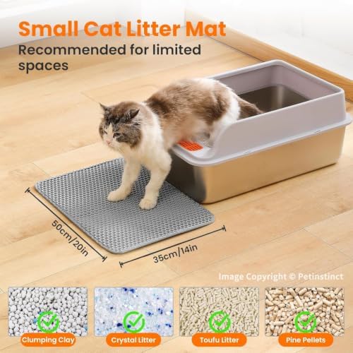 Small Cat Litter Mat, Double Layer Honeycomb Litter Box Mat - Image 2