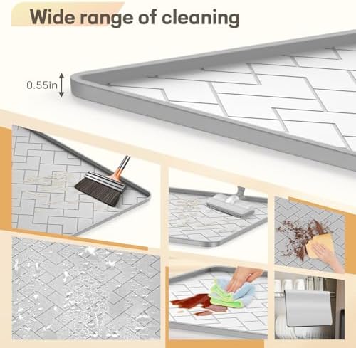 Silicone Cat Litter Mat for litter box Large 34" X 22"-Easy to Clean Cat Litter - Image 6