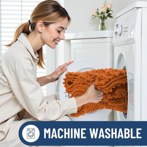 Smiry Bathroom Rugs 24X16, Extra Soft Rubber Backing Chenille Bath Mats - Image 6