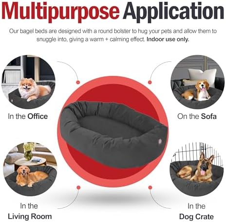 Majestic Pet 32 Inch Suede Calming Dog Bed Washable – Cozy Soft Round Dog Bed - Image 5