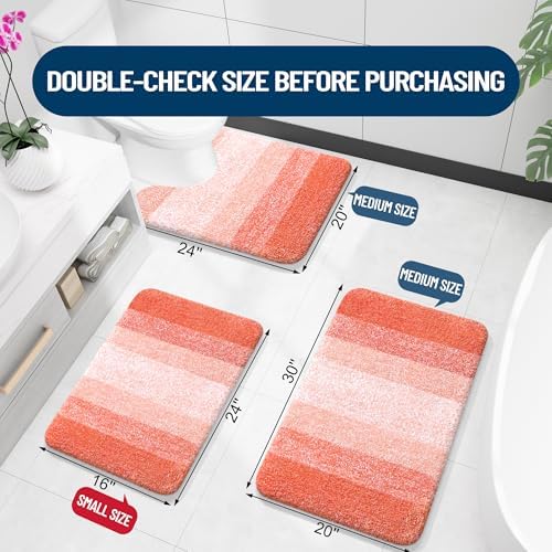 OLANLY Bathroom Runner Rug 45x27, Extra Soft Absorbent Microfiber Bath Rugs - Image 2