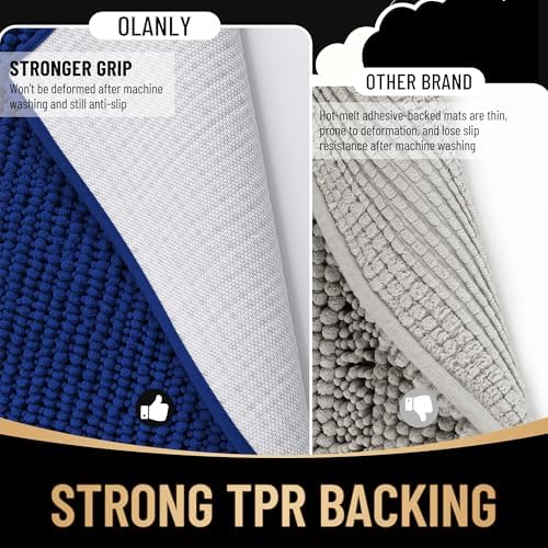 OLANLY Thick Chenille Bathroom Runner Rugs 59x24, Absorbent Bath Mat - Image 5
