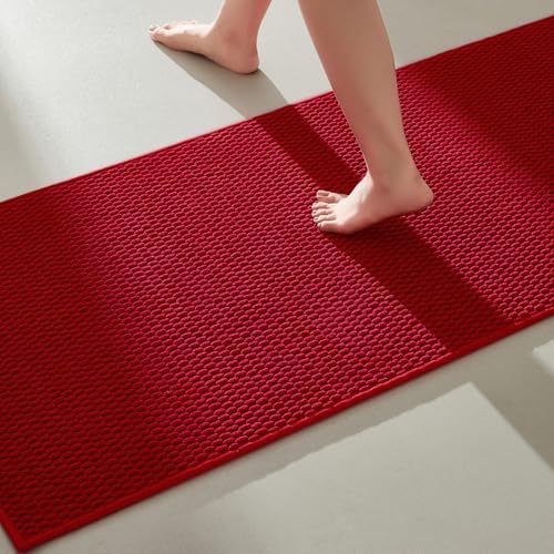 TYUU Christmas Bathroom Runner Rug, Long Bath Mat Washable Thin Quick Dry Low by TYUU