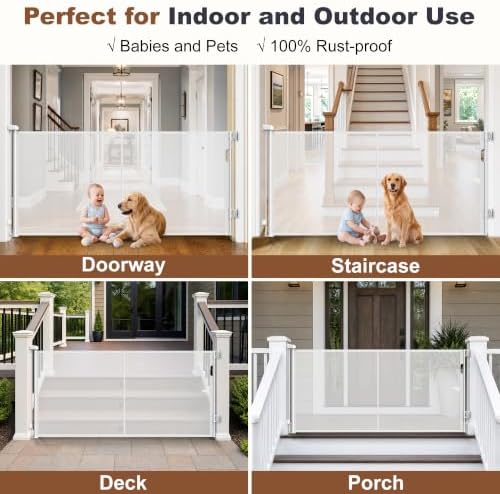 GRENFU Reinforced 71" Wide Retractable Baby Gates Long Dog Gate - Image 5