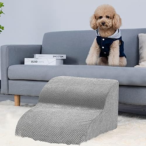 Dog Stairs for Small Dogs, High Density Foam Dog Ramp, Extra Wide Non-Slip Pet by Heeyoo