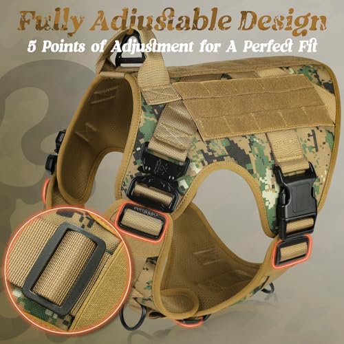 rabbitgoo Tactical Dog Harness for Large, Heavy Duty Military No Pull Vest - Image 6
