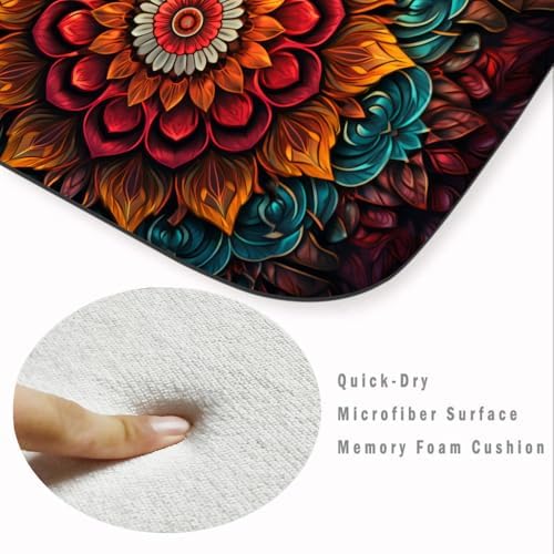 Memory Foam Bath Mat Flannel Non-Slip Floor Carpet 29x17 in - Image 3