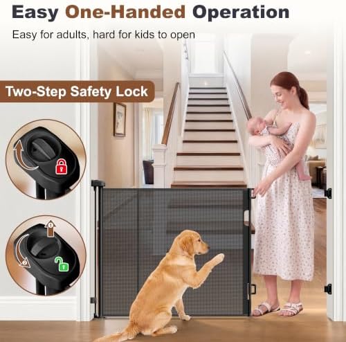 GRENFU Reinforced 59" Wide Retractable Baby Gates, Prevent Crawling Under - Image 5