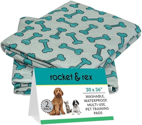 Washable Dog, Puppy and Cat Pee Pads, Leak-Proof by rocket+%26+rex