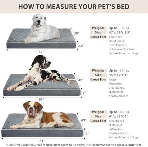 WNPETHOME Orthopedic Giant Human Dog Beds - Image 5
