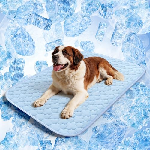 Cooling Mat for Dogs Extra Large 43" x 31", Cooling Pet Bed w Ice Silk Fabric & - Image 7