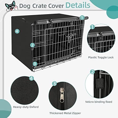 Seiyierr Dog Crate Cover, 36 Inch Dogs Kennel Covers - Image 3