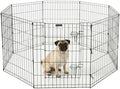 Dog Playpen - Foldable Metal Exercise Puppy Play Pen - Indoor/Outdoor Pen with by PETMAKER