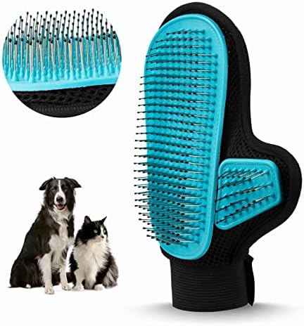 2025 Pet Grooming Glove with Tipped Pin Brush, Special Design Deshedding Glove by Beenefits