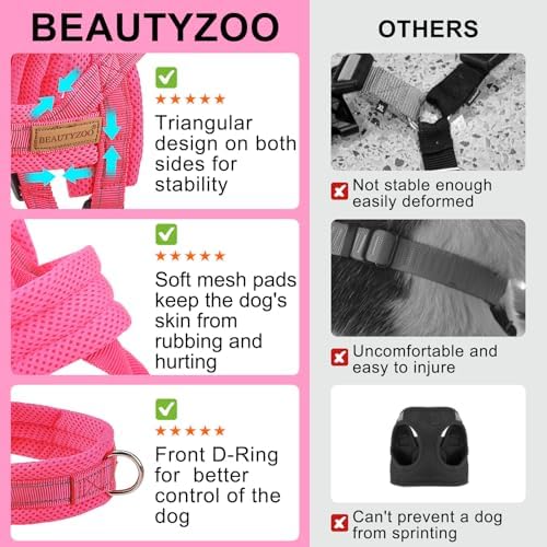 BEAUTYZOO Small Dog Harness and Leash Set, No Pull Step in Puppy Vest - Image 3