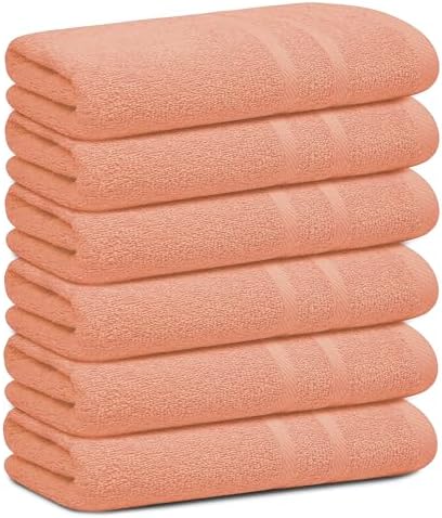 Looperry 6 Pack Small Bath Towel Set by Looperry