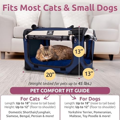 Cat & Dog Carrier, Fits Most Cats or Small Dog Comfortably - Image 3