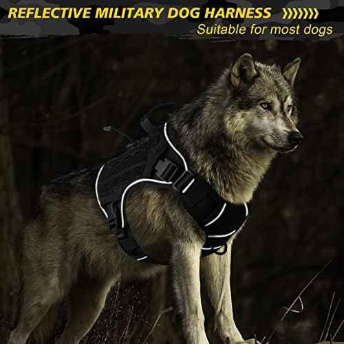 WINGOIN Black Tactical Dog Harness - Image 2
