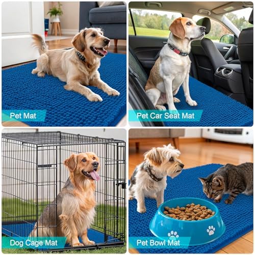 OLANLY Dog Door Mat for Muddy Paws 59x24, Super Absorbent Chenille Mud Mat - Image 7