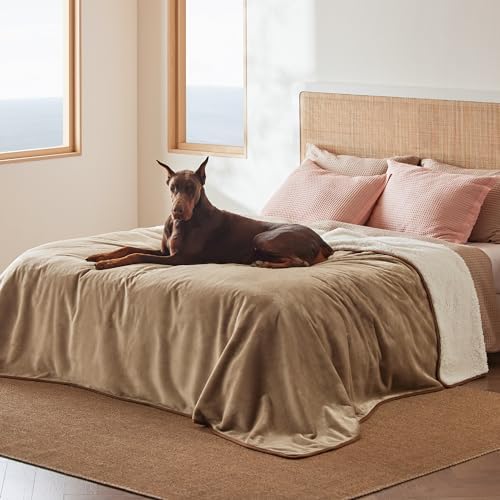 Bedsure Waterproof Blanket for Bed Soft Sherpa Fleece Throw, King 108"x86" by BEDSURE
