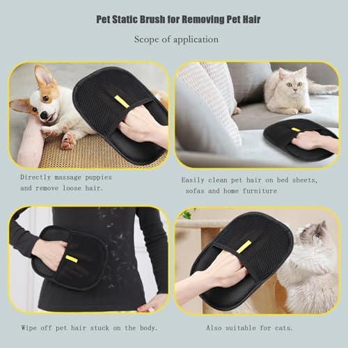 Pet Grooming Long Sleeve Washing Gloves feature silicone grooves design - Image 7