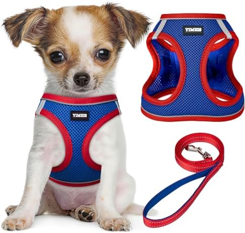 No Pull Dog Puppy Harness and Leash Set Reflective Mesh Vest Medium by YIMEIS