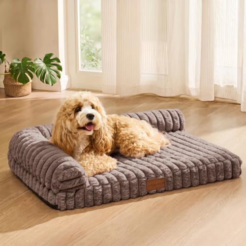 Orthopedic Large Dog Bed Furry Pet Bed, Washable Cover 36''X24'' - Image 3