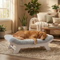 Muihood Elevated Wood Dog Bed Frame by MUIHOOD