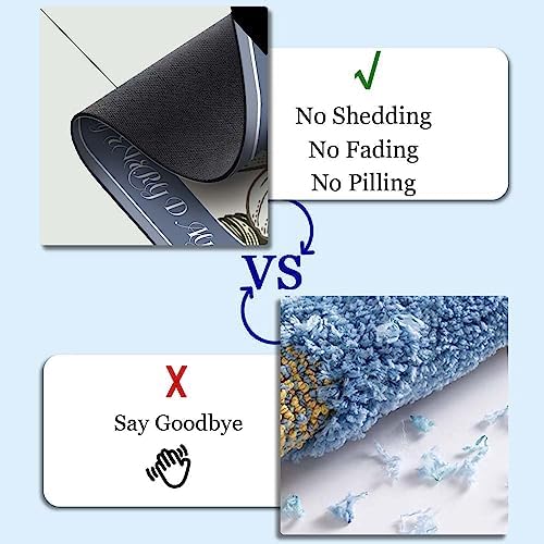 Black Funny Skull Super Absorbent Quick-Drying Bathroom Mat Rug, Rubber - Image 4