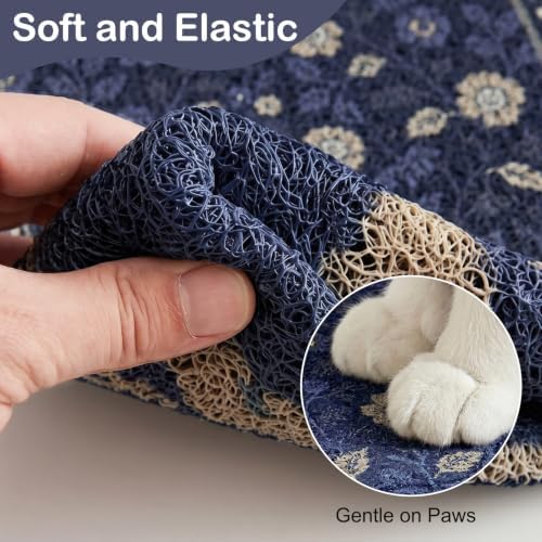 Glittme Cat Litter Mat 33"x22" Non-Slip Washable Trapping Mat - Image 4