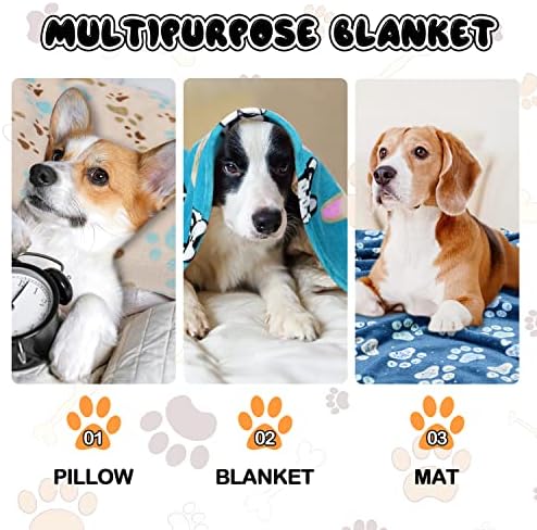 Rezutan Blanket for Large Dogs & Cats Soft Reversible Cute Paw 40"x31" - Image 7