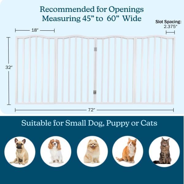 Pet Gate - 4-Panel Indoor Foldable Dog Fence - Image 3