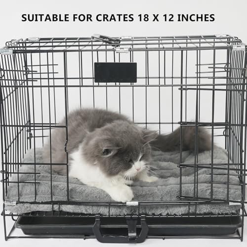 Cat Bed Dog Crate Pad Ultra Soft Comfy Flat Pet Bed Sleeping Cushion Washable - Image 3