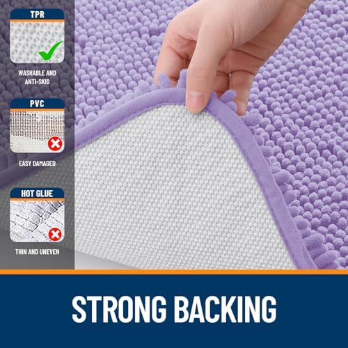OLANLY Large Bathroom Rugs 50x30, Extra Soft Absorbent Chenille Bath Rugs - Image 6