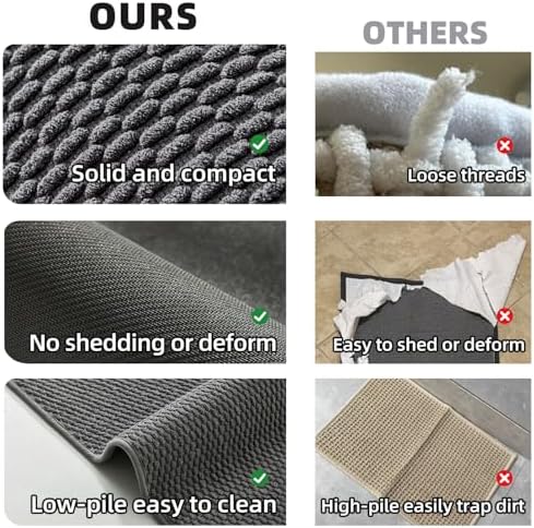 TYUU Bathroom Runner Rugs, Long Bath Mat Runner Washable Thin Quick Dry Low - Image 4