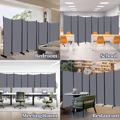 Room Divider 6 Panel-176''Wide Folding Privacy Screen, Large Partition Wall - Image 7