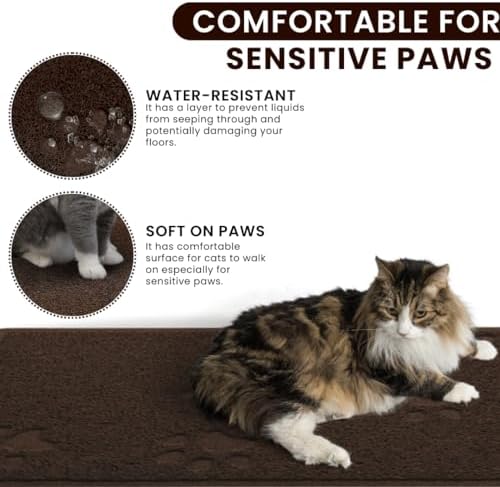Andalus Extra Large Cat Litter Mat, Non-Slip & Easy to Clean Cat Litter Box Mat - Image 5