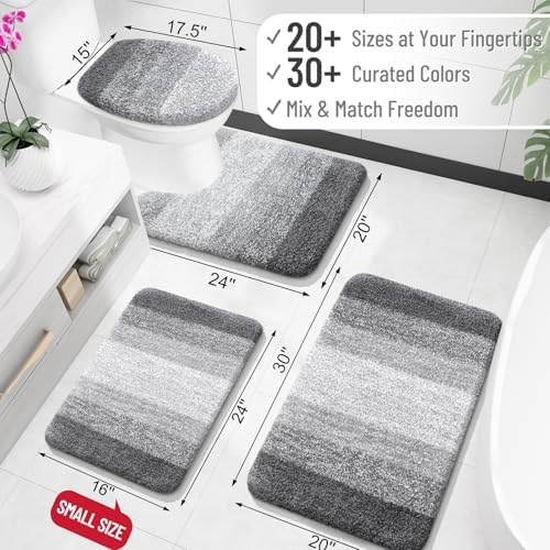 OLANLY Large Bathroom Rugs 44x32, Extra Soft Absorbent Microfiber Bath Rugs - Image 2