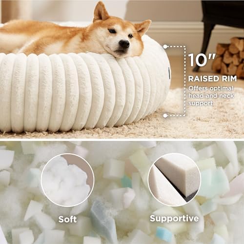 Bedsure ComfyFleece® Donut Dog Beds Large Sized Dog - Image 2