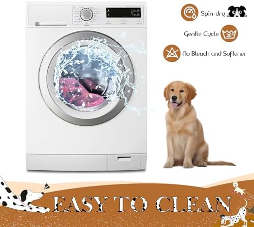 Round Replacement Dog Bed Covers Elastic Edged Washable 30 x 9.8 Inch - Image 6