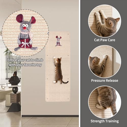 FHTONGE Extra Tall Thickened Cat Wall Climbing Carpet - Image 6