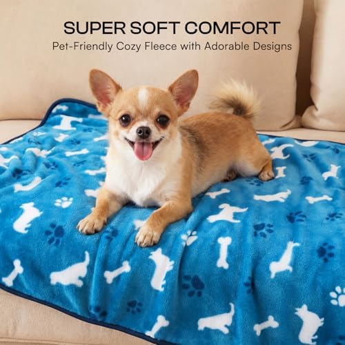 Luciphia Dog Blanket 3 Pack, Soft Cozy Fleece Throw - Image 3