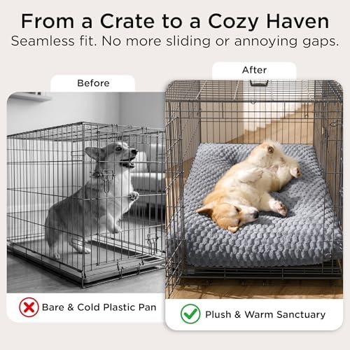 Bedsure XXL Washable Dog Bed for Crate, Soft Bubble Fleece, Extra Large 47" - Image 4